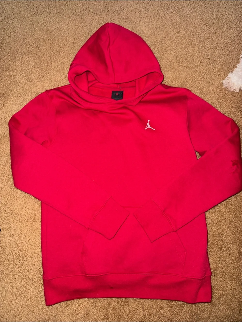 Jordan Bright Red Hooded Pullover Sweatshirt